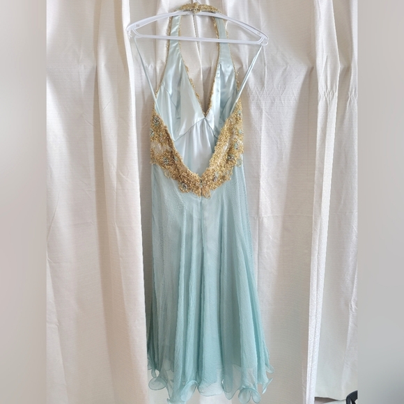 Vintage Silk Sequin Graduation Formal Dress - Picture 6 of 11